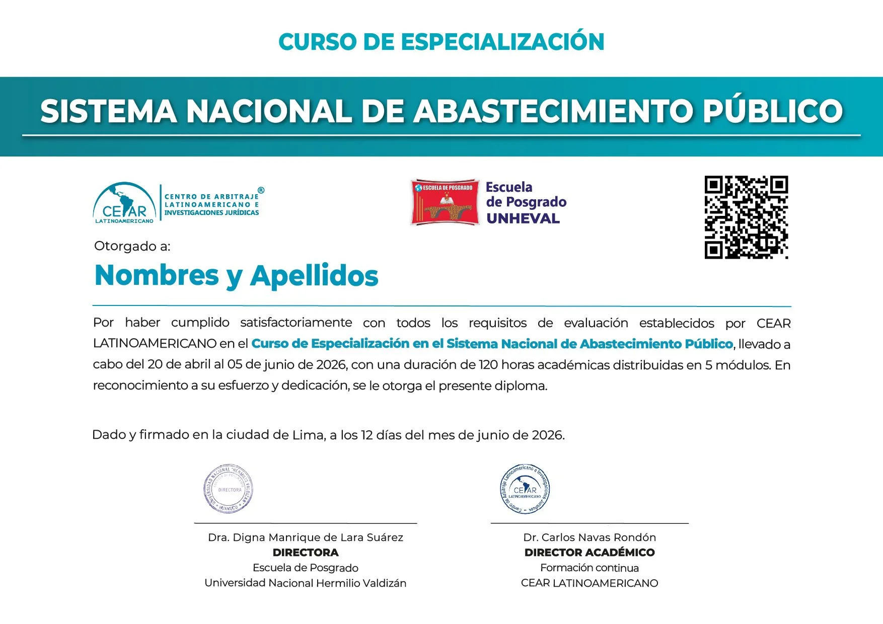 Certificado CEAR LATINOAMERICANO