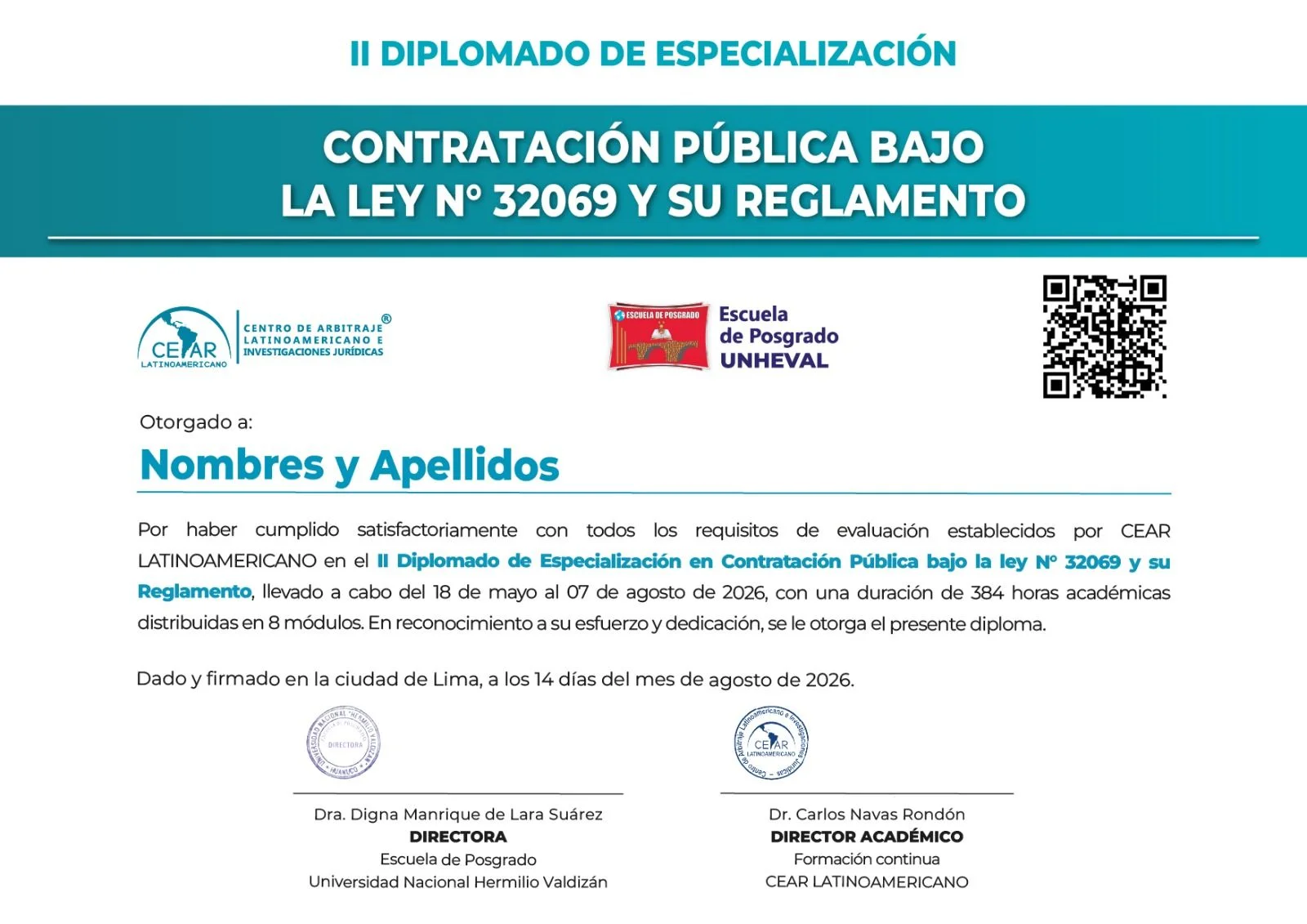 Certificado CEAR LATINOAMERICANO