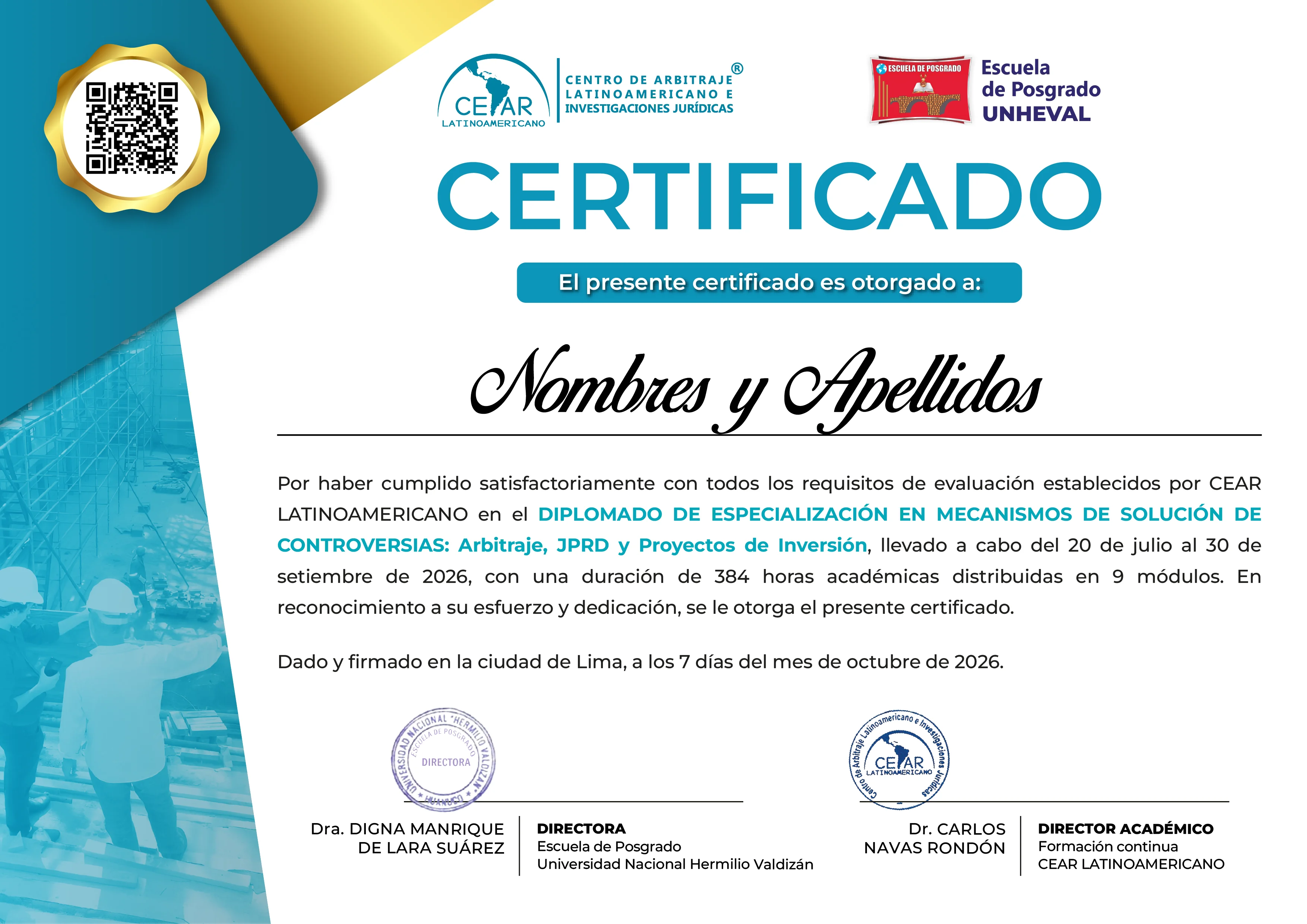 Certificado CEAR LATINOAMERICANO