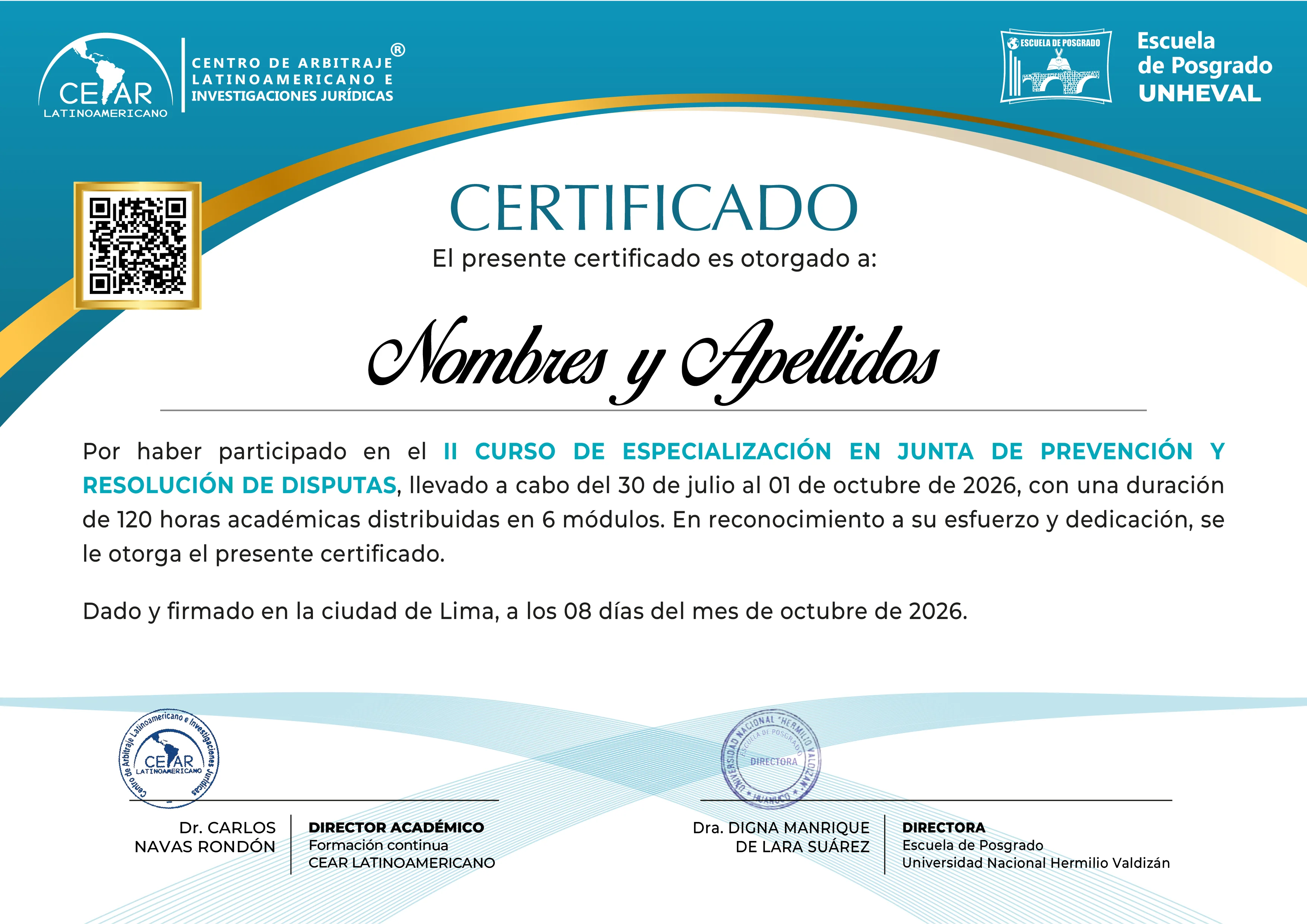 Certificado CEAR LATINOAMERICANO