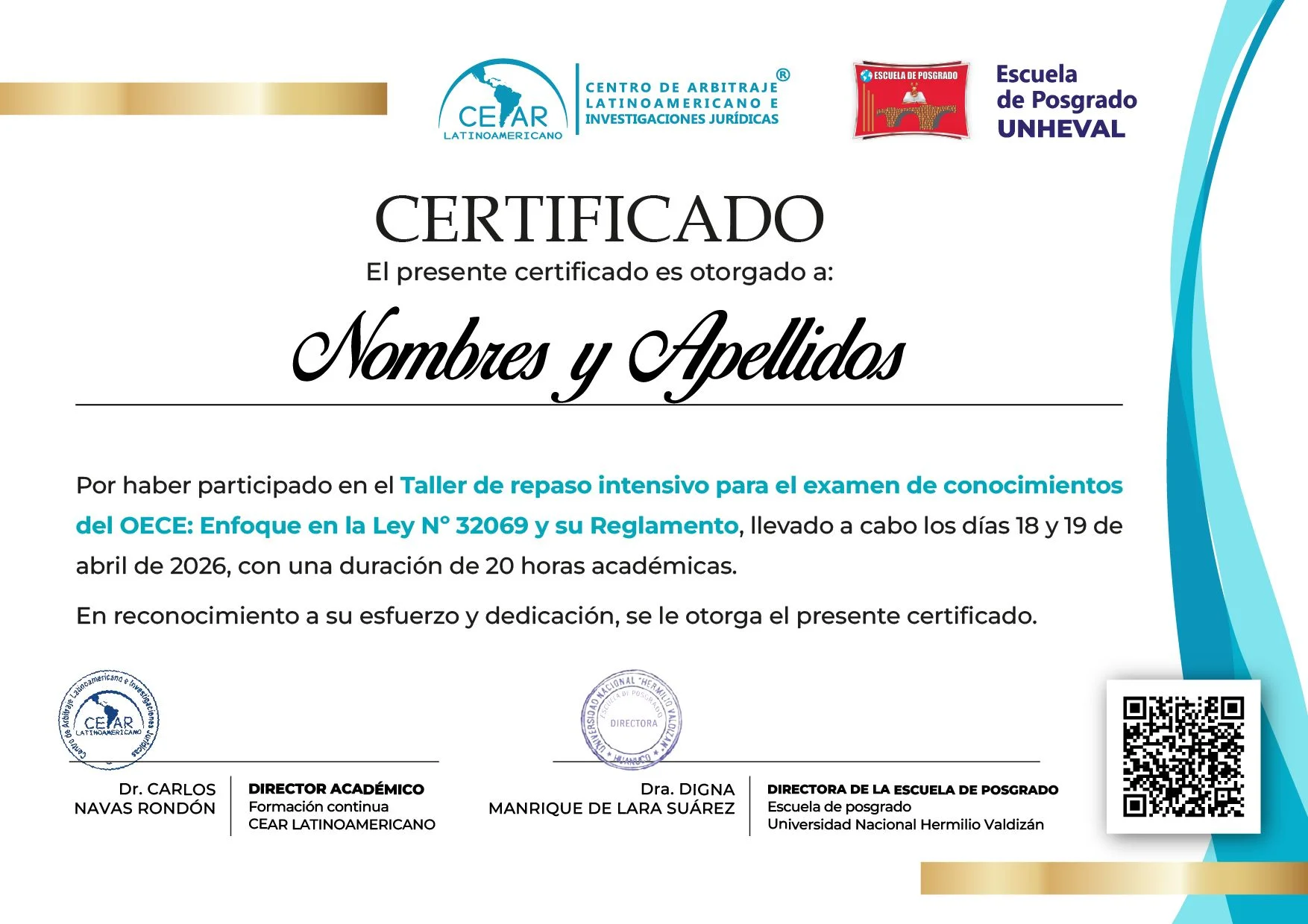 Certificado CEAR LATINOAMERICANO