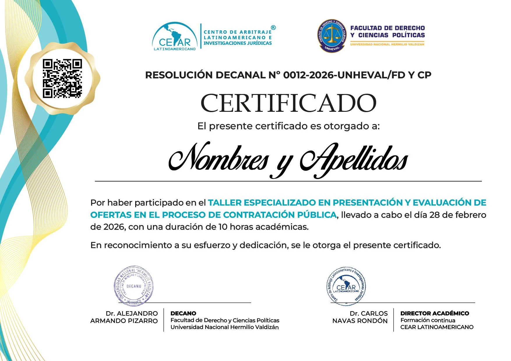 Certificado CEAR LATINOAMERICANO