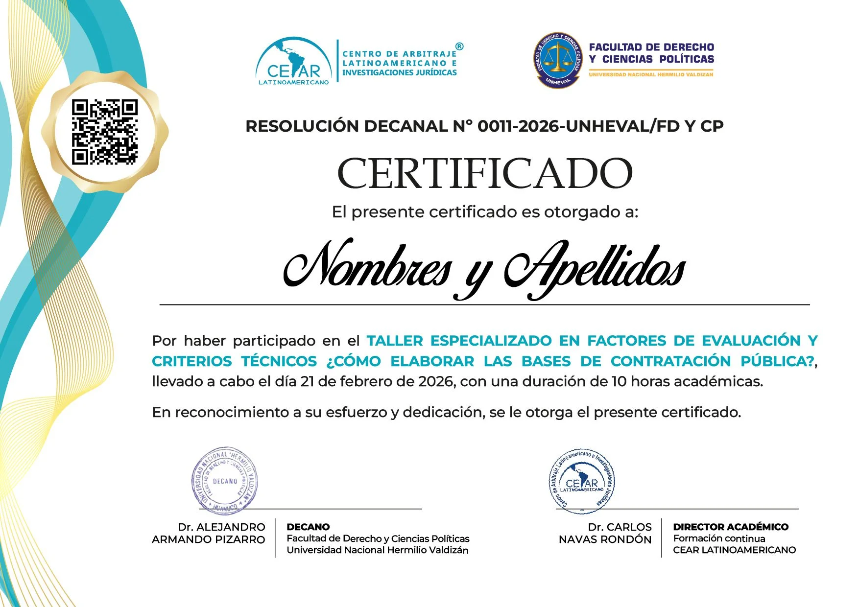 Certificado CEAR LATINOAMERICANO
