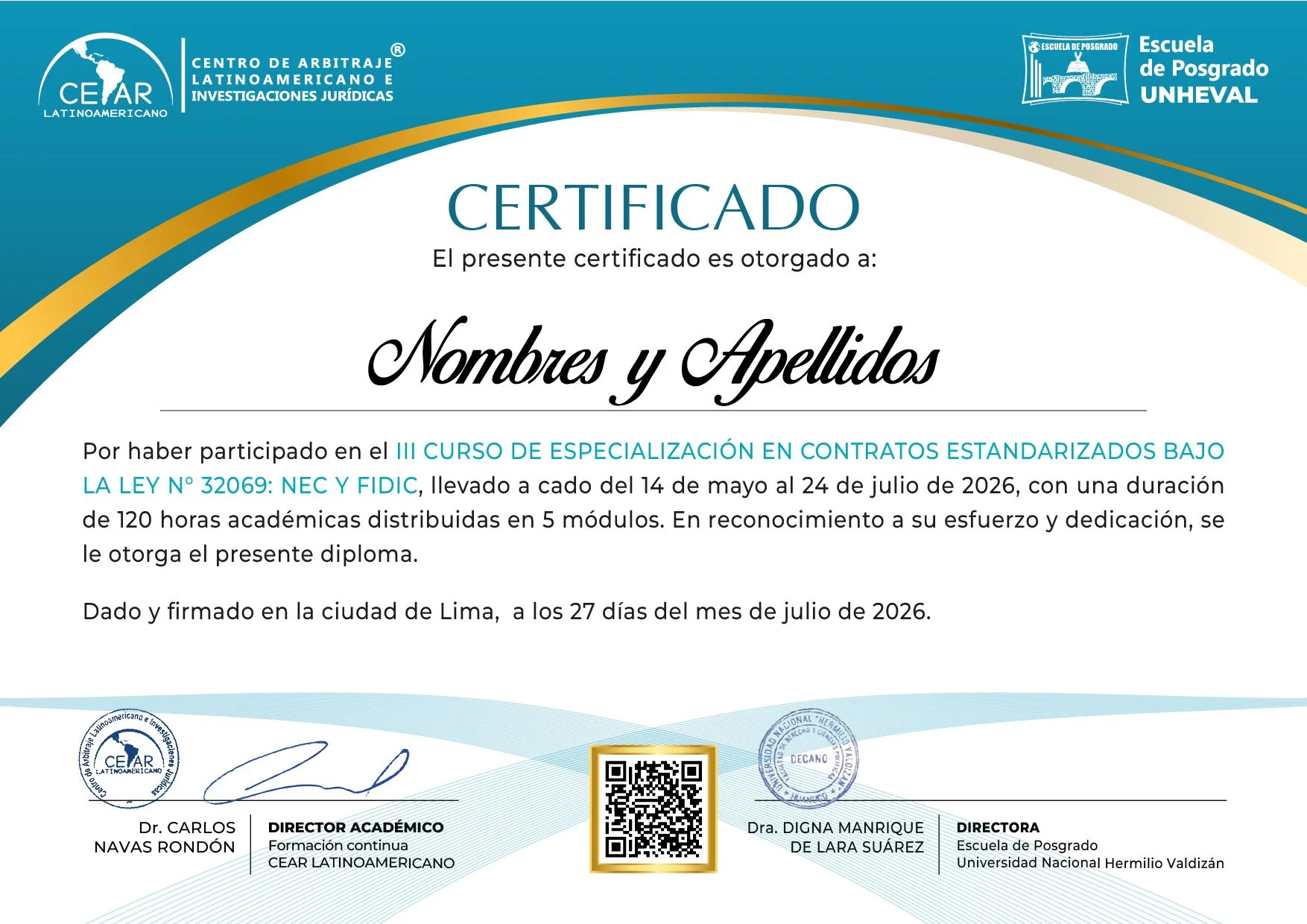 Certificado CEAR LATINOAMERICANO
